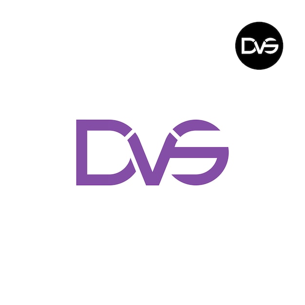 Diseño de logotipo con monograma de letra DVS