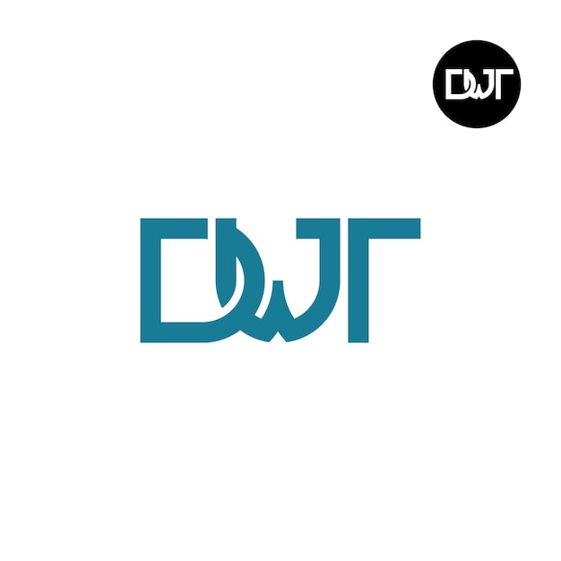 Diseño de logotipo con monograma de letra DWT