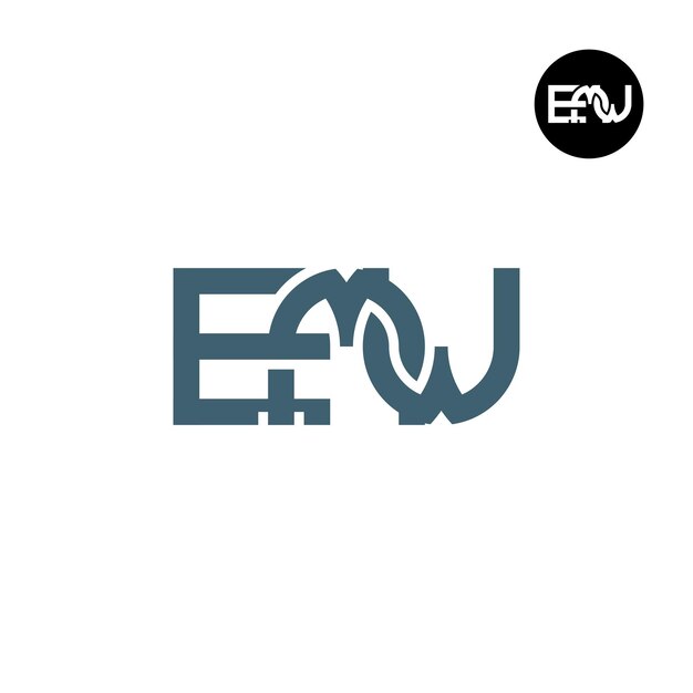 Diseño de logotipo con monograma de letra EMWDiseño de logotipo con monograma de letra EMW