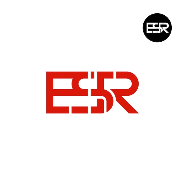 Diseño de logotipo con monograma de letra ESR