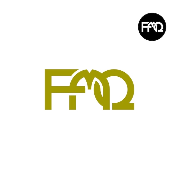Diseño de logotipo con monograma de letra FMQ