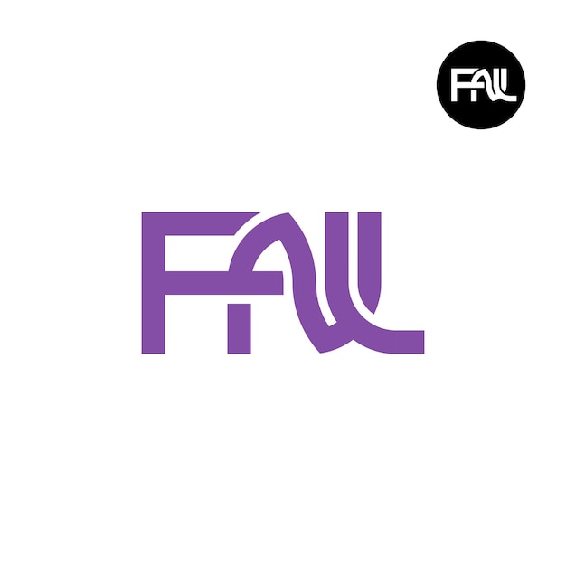 Vector diseño de logotipo con monograma de letra fnl