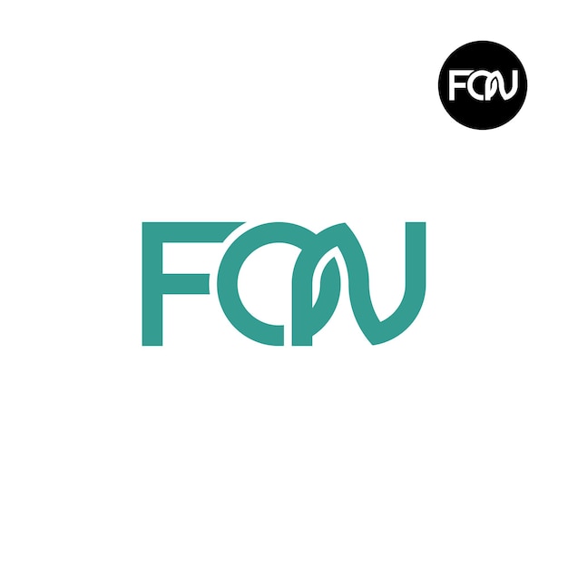 Diseño de logotipo con monograma de letra FON