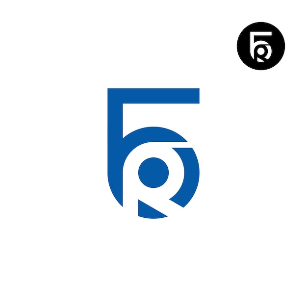 Diseño de logotipo con monograma de letra FR RF