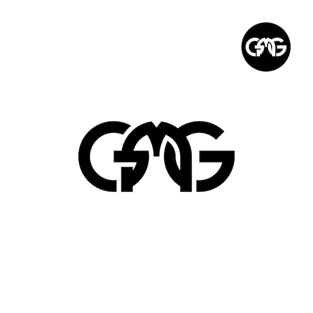 Diseño de logotipo monograma letra GMG