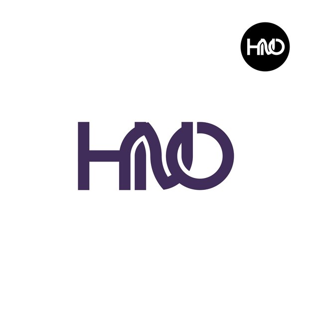 Diseño de logotipo con monograma de letra HNODiseño de logotipo con monograma de letra HNO