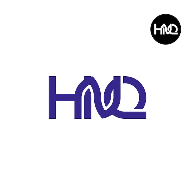 Diseño de logotipo monograma letra HNQ