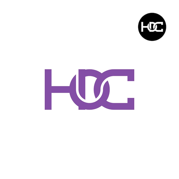 Diseño de logotipo con monograma de letra HOC