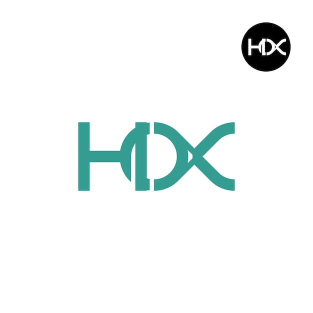 Diseño de logotipo con monograma de letra HOX
