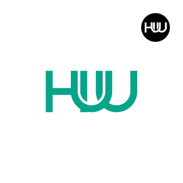 Diseño de logotipo monograma letra HUU