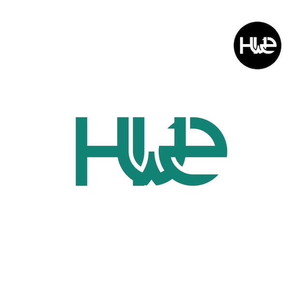 Diseño de logotipo monograma letra HW2