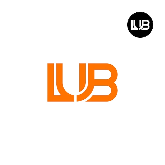 Diseño de logotipo monograma letra LUB