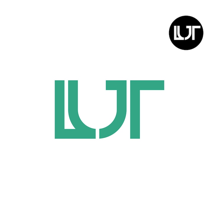 Vector diseño de logotipo con monograma de letra lut