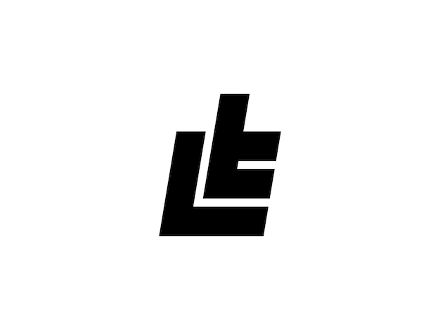 Vector diseño de logotipo de monograma de letra moderna lt o tl