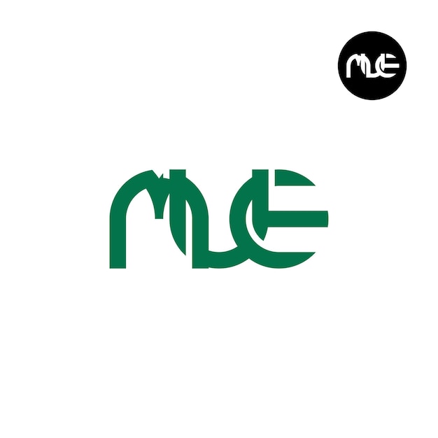 Diseño de logotipo monograma letra MUE