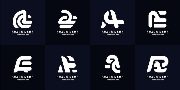 Diseño de logotipo de monograma de letra a o aE de colección