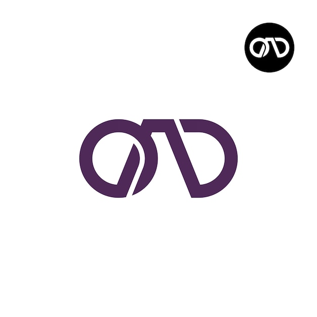 Diseño de logotipo con monograma de letra OAD