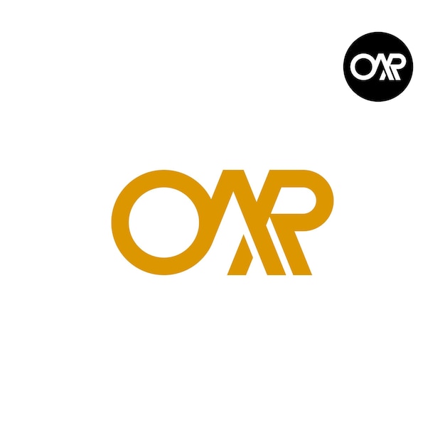 Diseño de logotipo con monograma de letra OAR