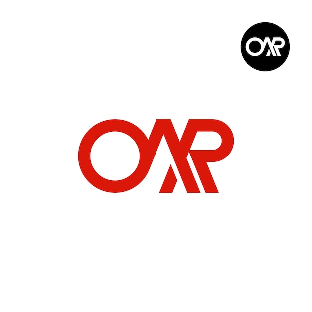 Diseño de logotipo con monograma de letra OAR