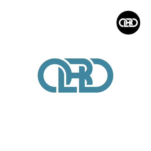 Diseño de logotipo con monograma de letra OBD