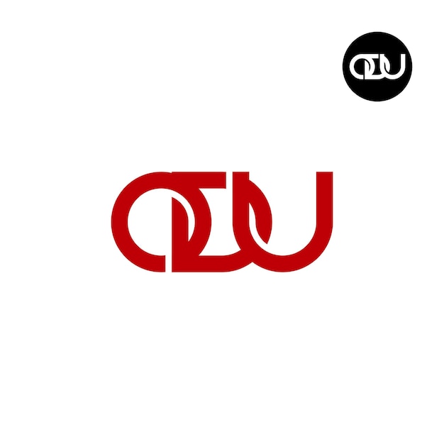 Diseño de logotipo con monograma de letra ODU