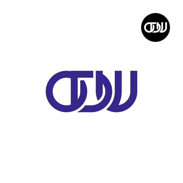 Diseño de logotipo con monograma de letra ODW