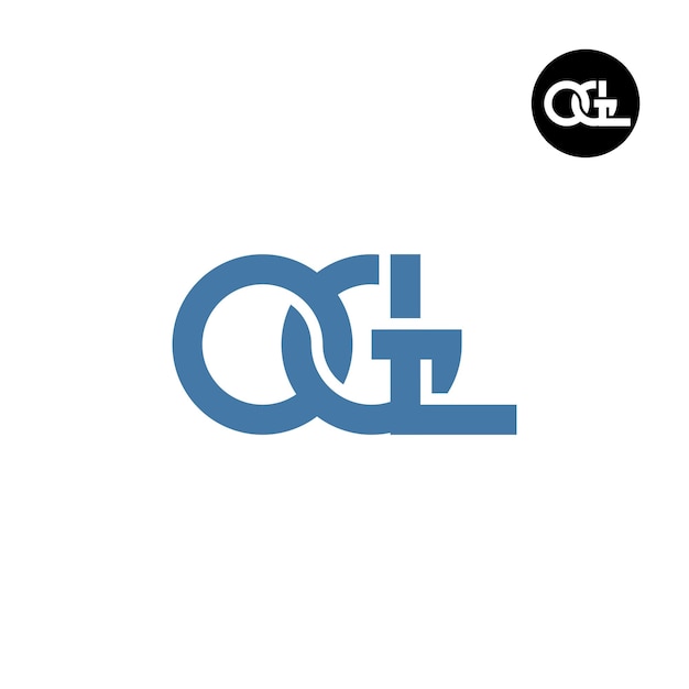 Diseño de logotipo monograma letra OGL