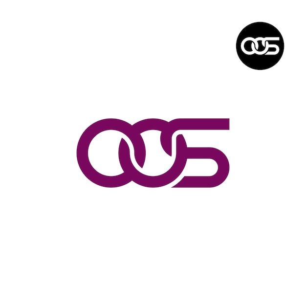 Diseño de logotipo con monograma de letra OOS