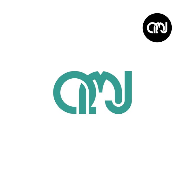 Diseño de logotipo monograma letra QMJ