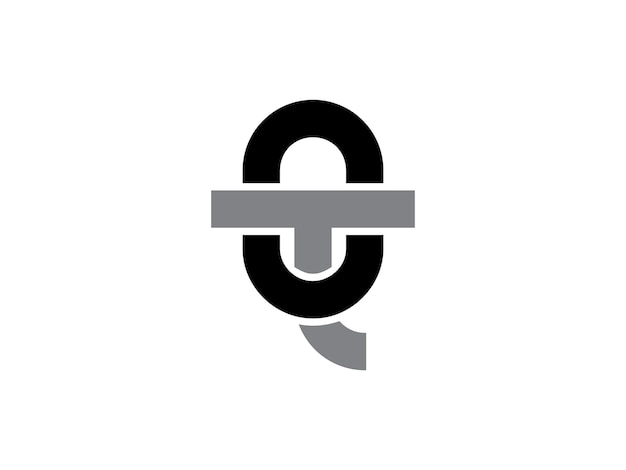 Diseño del logotipo del monograma de la letra QT o TQ