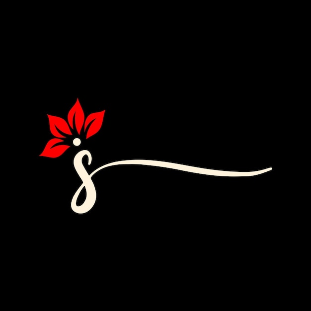 Diseño del logotipo del monograma de la letra S Emblema spa de belleza de lujo, cosméticos, productos orgánicos naturales