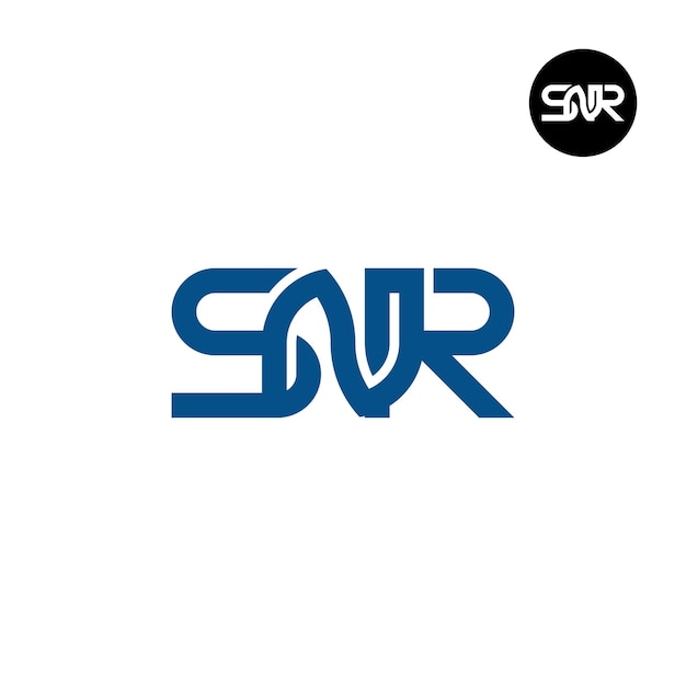Diseño de logotipo monograma letra SNR