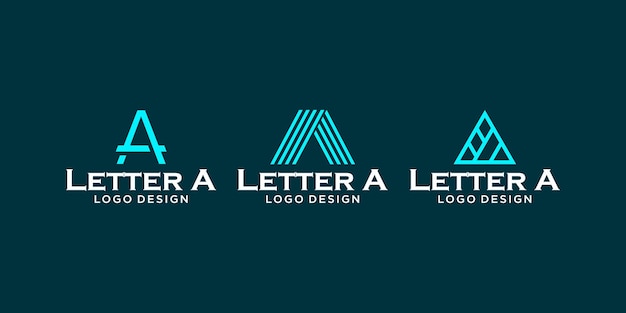 Diseño de logotipo de monograma de letra triple A en un fondo oscuro