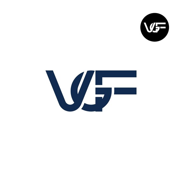 Diseño de logotipo monograma letra VGF