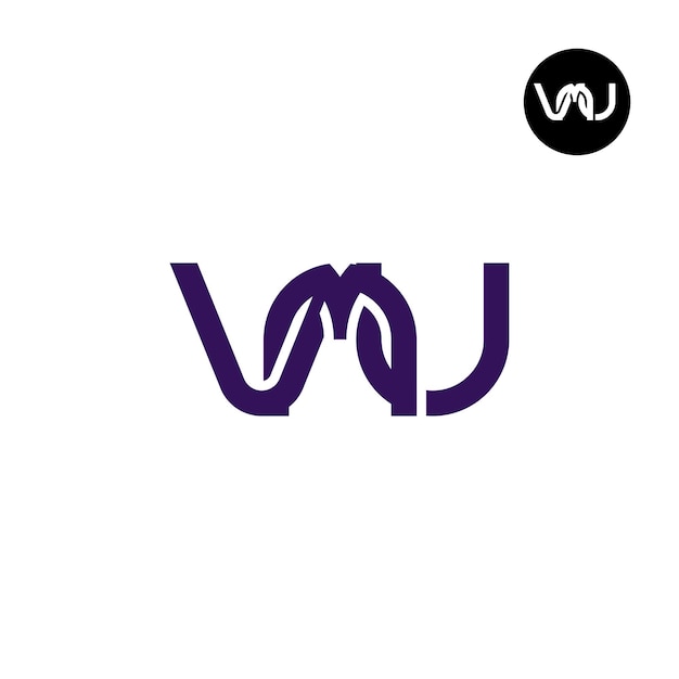 Diseño del logotipo del monograma de la letra VMU