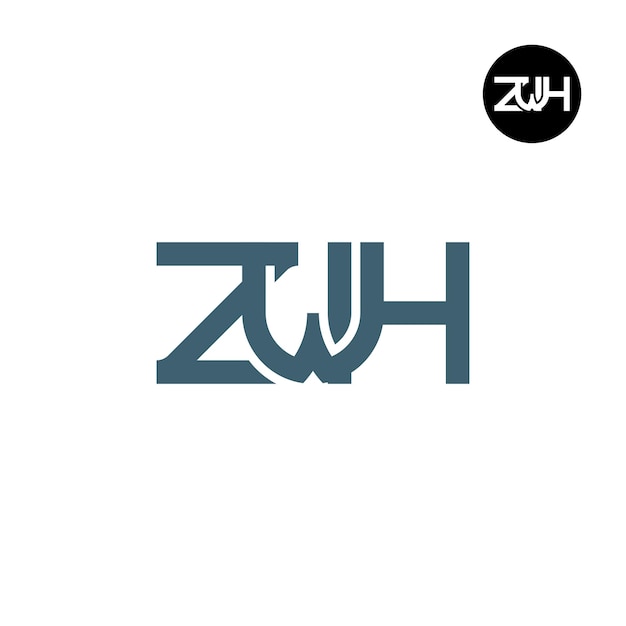 Diseño de logotipo monograma letra ZWH