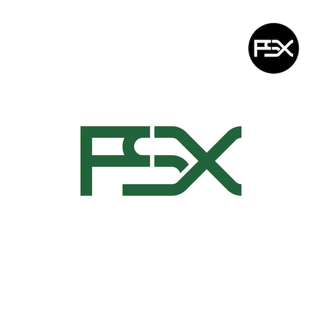 Diseño del logotipo del monograma de letras de FSX