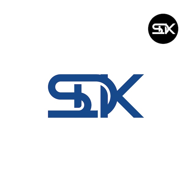 Diseño del logotipo del monograma de letras del SDK