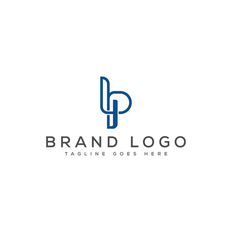 Vector diseño del logotipo del monograma lp