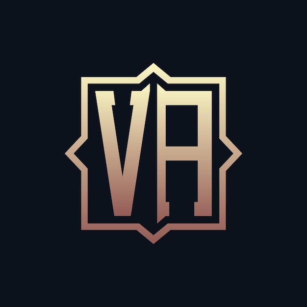 Diseño de logotipo de monograma de VA de lujo Emblema elegante Letra Diseño del logotipo de VA para negocios e identidad corporativa