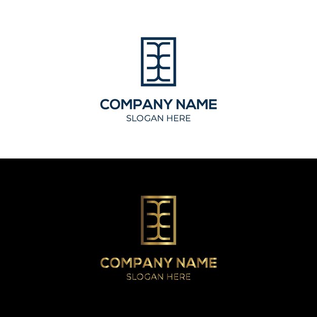 Diseño de logotipo de monograma de lujo
