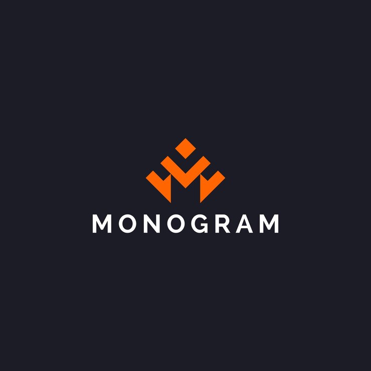 diseño de logotipo monograma M de lujo
