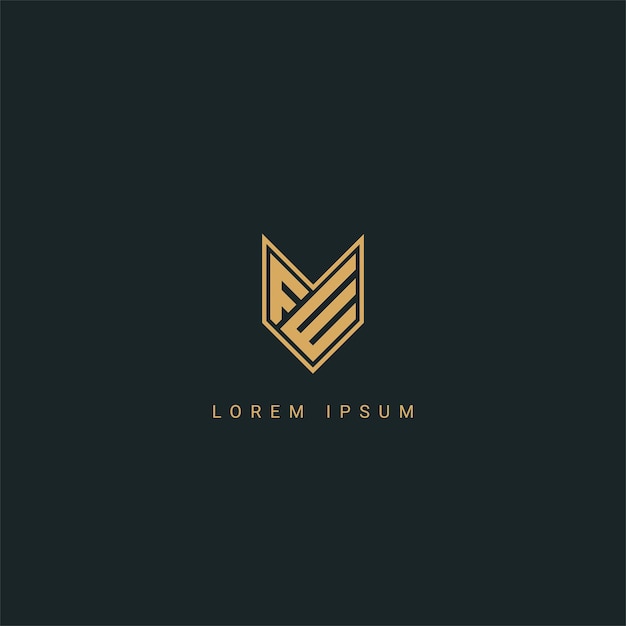 Diseño del logotipo del monograma ME