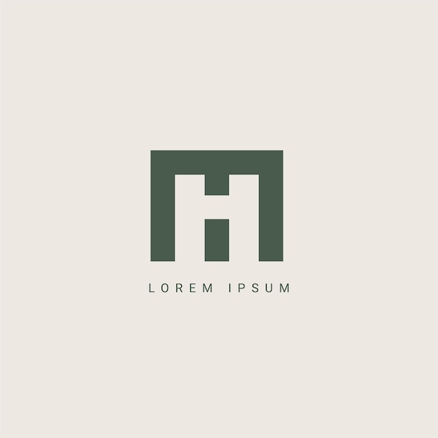Diseño del logotipo del monograma MH
