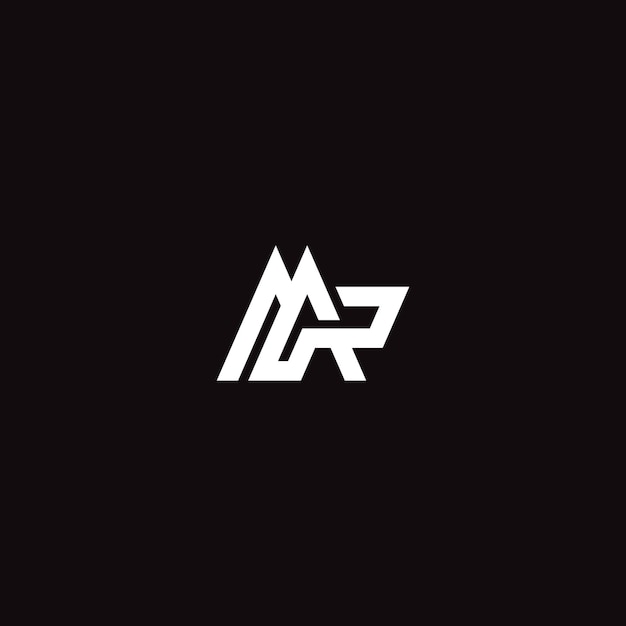 Diseño de logotipo de monograma MR