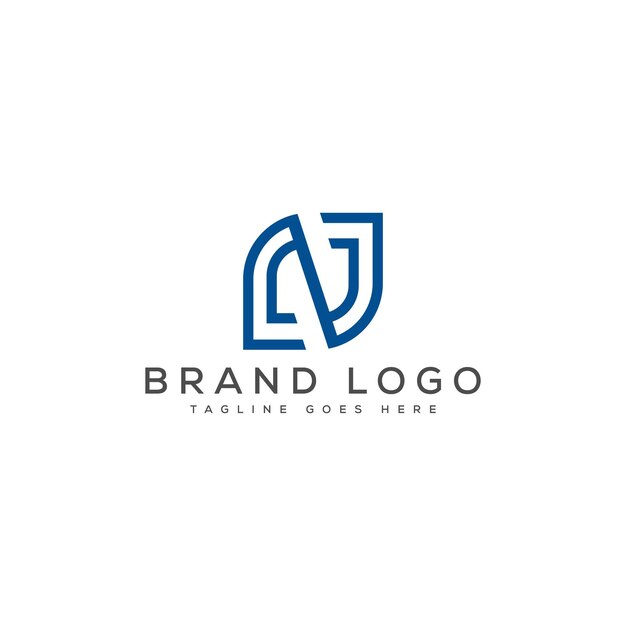 Diseño del logotipo del monograma de NJ