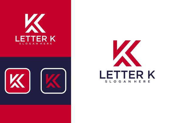 diseño de logotipo de monograma o diseño de logotipo de letra k