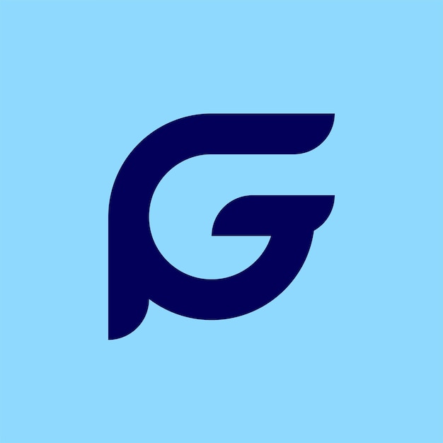 Diseño de logotipo de monograma PG