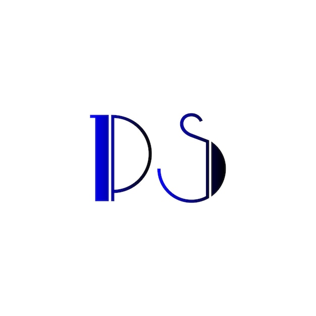 Diseño del logotipo del monograma ps
