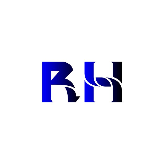 Diseño del logotipo del monograma rh